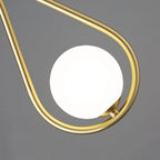 Pendant Lamp Scandinavian Glass & Brass Adjustable Height