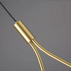 Pendant Lamp Scandinavian Glass & Brass Adjustable Height