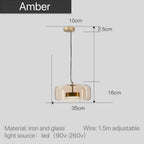 Pendant Lamp Scandinavian Glass Globe Adjustable Cable
