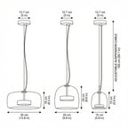Pendant Lamp Scandinavian Glass Globe Adjustable Cable