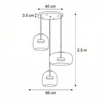 Pendant Lamp Scandinavian Glass Globe Adjustable Cable