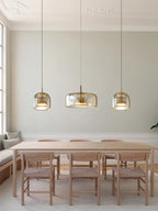 Pendant Lamp Scandinavian Glass Globe Adjustable Cable