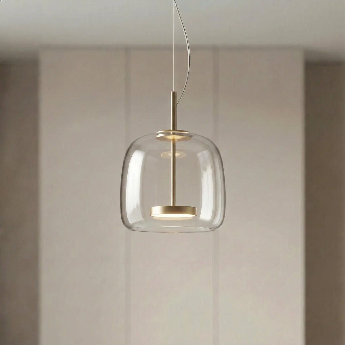 Pendant Lamp Scandinavian Glass Globe Adjustable Cable