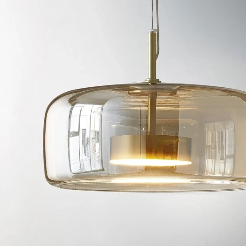 Pendant Lamp Scandinavian Glass Globe Adjustable Cable