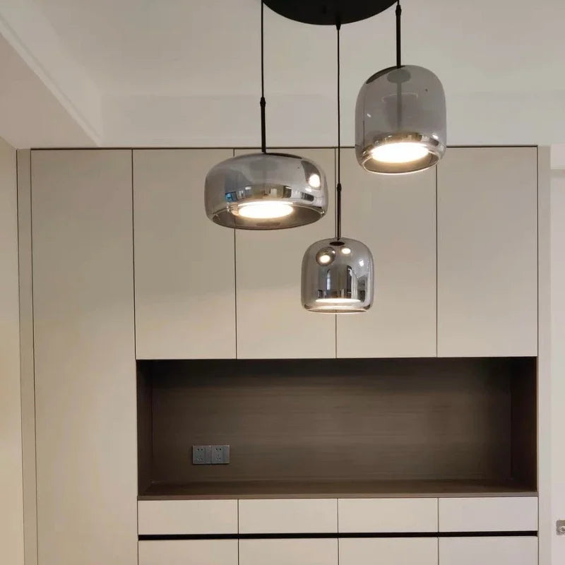 Pendant Lamp Scandinavian Glass Globe Adjustable Cable