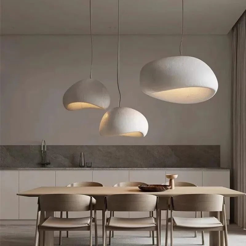 Pendant Lamp Scandinavian Minimalist Matte Stone-Effect Soft Downward Light