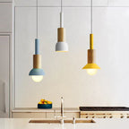 Pendant Lamp Scandinavian Wood & Metal E26 Compatible