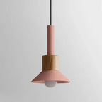 Pendant Lamp Scandinavian Wood & Metal E26 Compatible