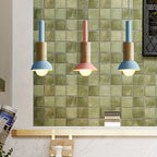 Pendant Lamp Scandinavian Wood & Metal E26 Compatible
