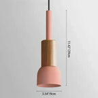 Pendant Lamp Scandinavian Wood & Metal E26 Compatible