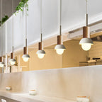 Pendant Lamp Scandinavian Wood & Metal E26 Compatible