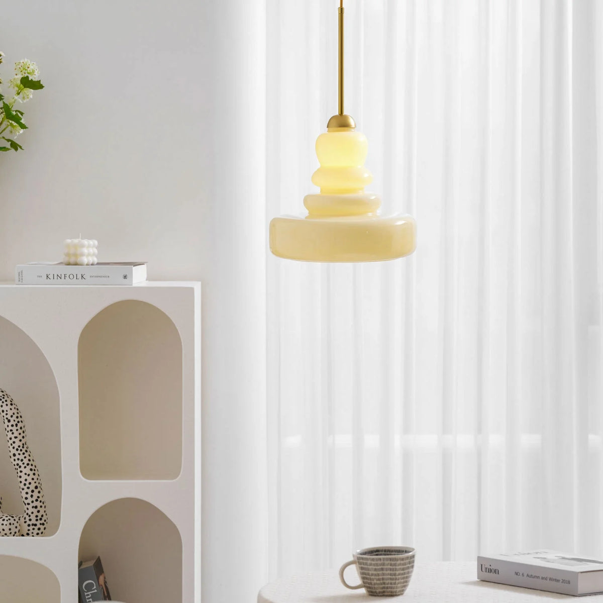 Pendant Lamp Schoolhouse Glass Shade Adjustable Cord
