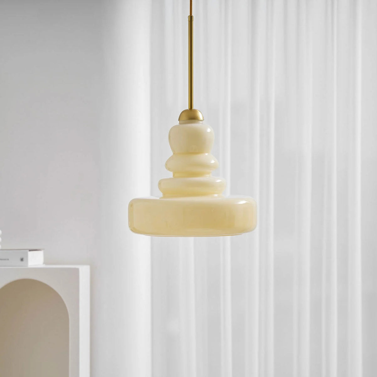 Pendant Lamp Schoolhouse Glass Shade Adjustable Cord