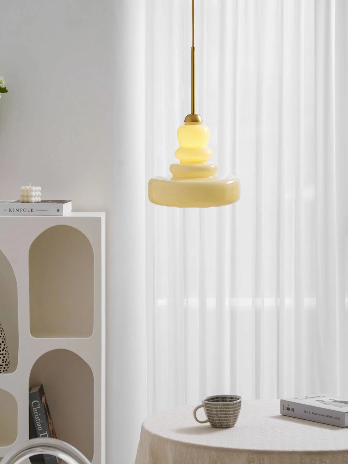 Pendant Lamp Schoolhouse Glass Shade Adjustable Cord
