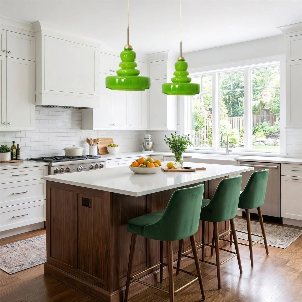 Pendant Lamp Schoolhouse Glass Shade Adjustable Cord