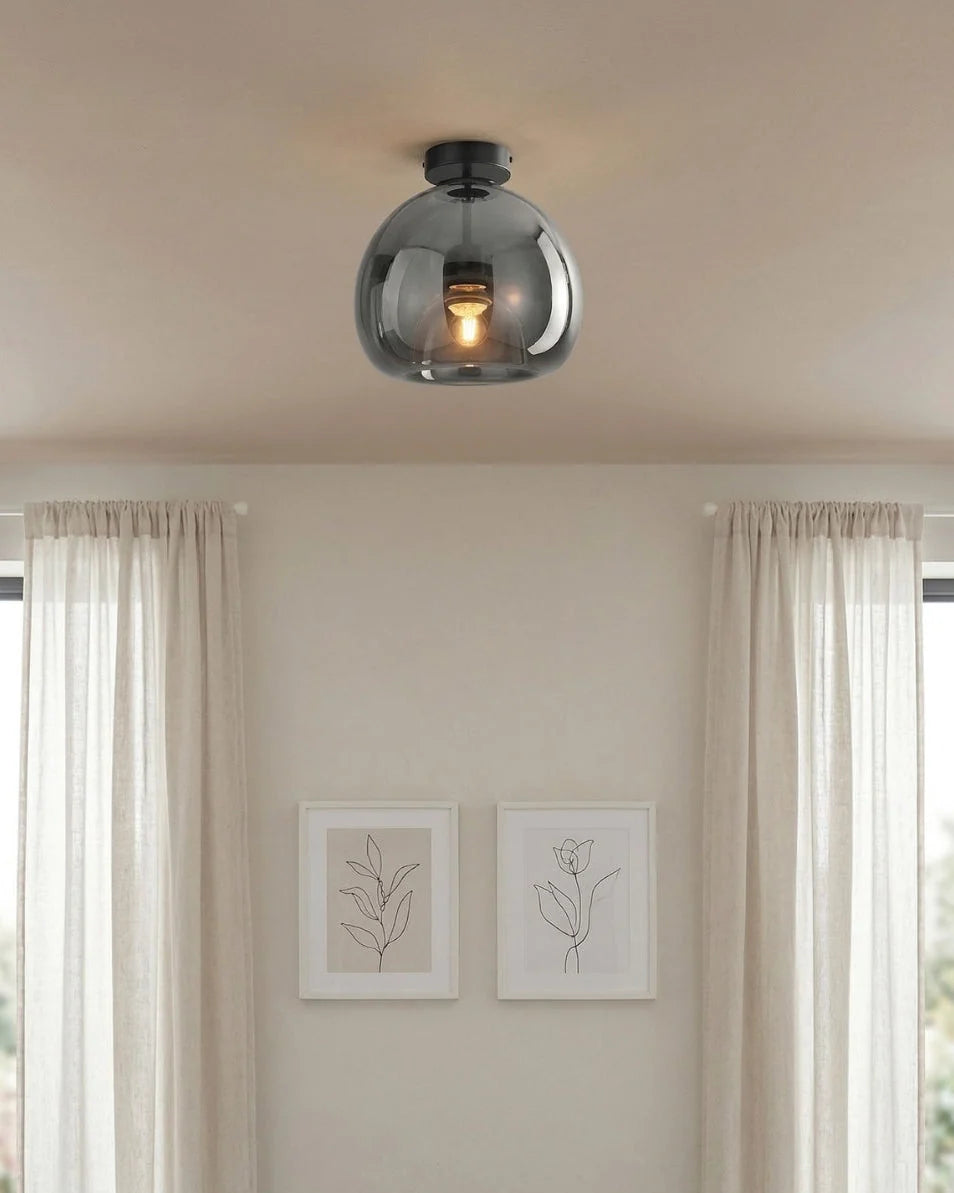 Pendant Lamp Sculptural Tinted Glass Warm Diffuse