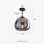 Pendant Lamp Sculptural Tinted Glass Warm Diffuse