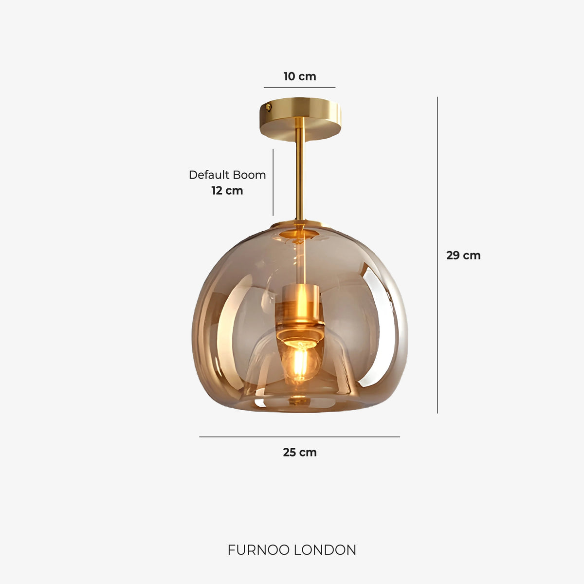 Pendant Lamp Sculptural Tinted Glass Warm Diffuse