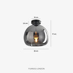 Pendant Lamp Sculptural Tinted Glass Warm Diffuse