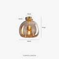 Pendant Lamp Sculptural Tinted Glass Warm Diffuse