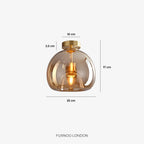 Pendant Lamp Sculptural Tinted Glass Warm Diffuse