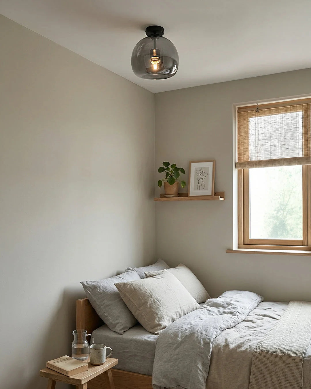 Pendant Lamp Sculptural Tinted Glass Warm Diffuse
