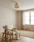Pendant Lamp Sculptural Tinted Glass Warm Diffuse