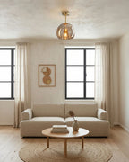 Pendant Lamp Sculptural Tinted Glass Warm Diffuse