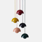 Pendant Lamp Semi-Circular Metal Adjustable Cord E27 Socket