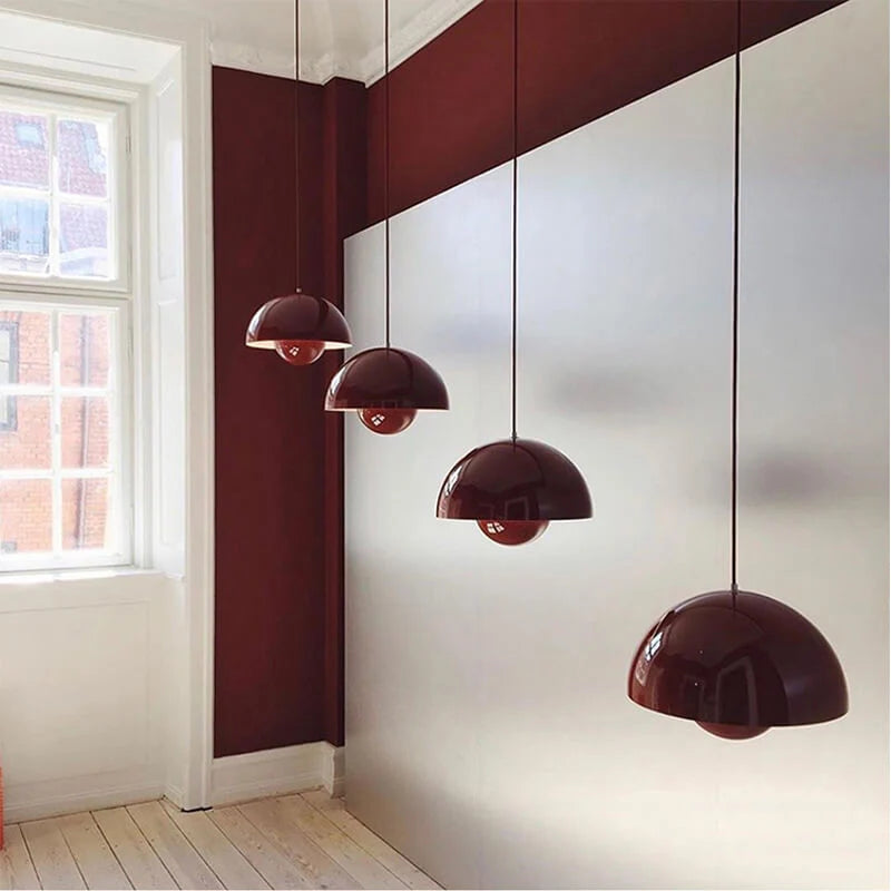 Pendant Lamp Semi-Circular Metal Adjustable Cord E27 Socket