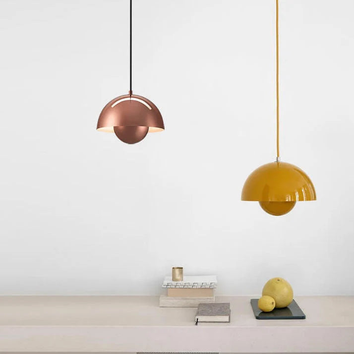 Pendant Lamp Semi-Circular Metal Adjustable Cord E27 Socket