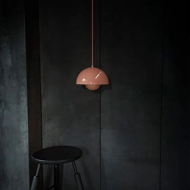 Pendant Lamp Semi-Circular Metal Adjustable Cord E27 Socket