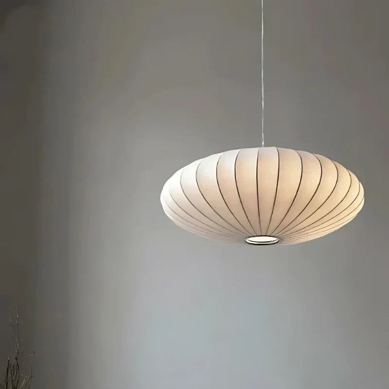 Pendant Lamp Silk Shade Warm Diffused Light 30 cm