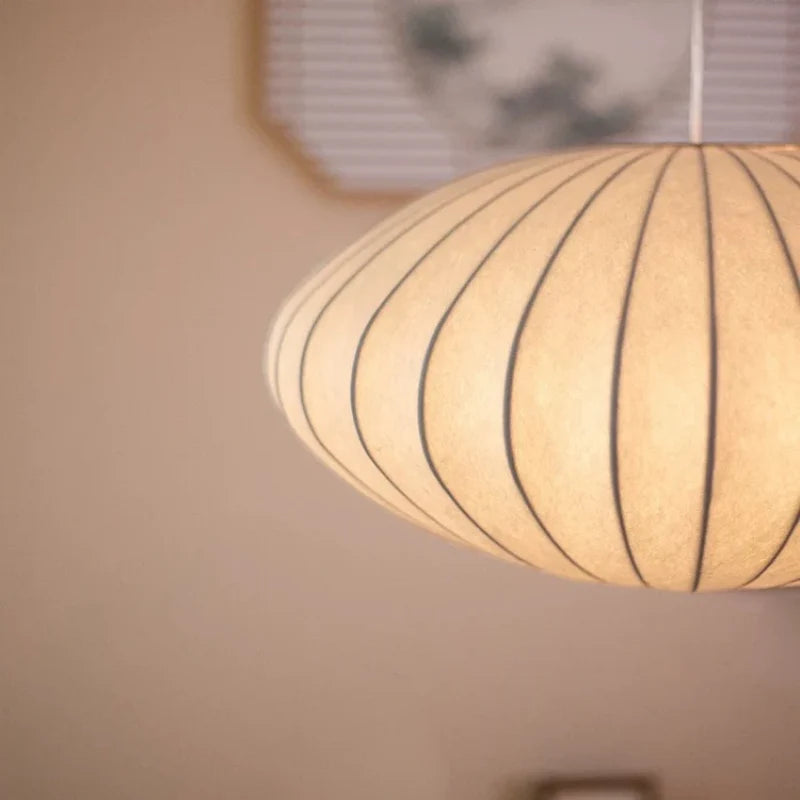 Pendant Lamp Silk Shade Warm Diffused Light 30 cm