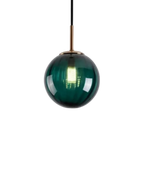 Pendant Lamp Textured Glass Globe & Adjustable Cable