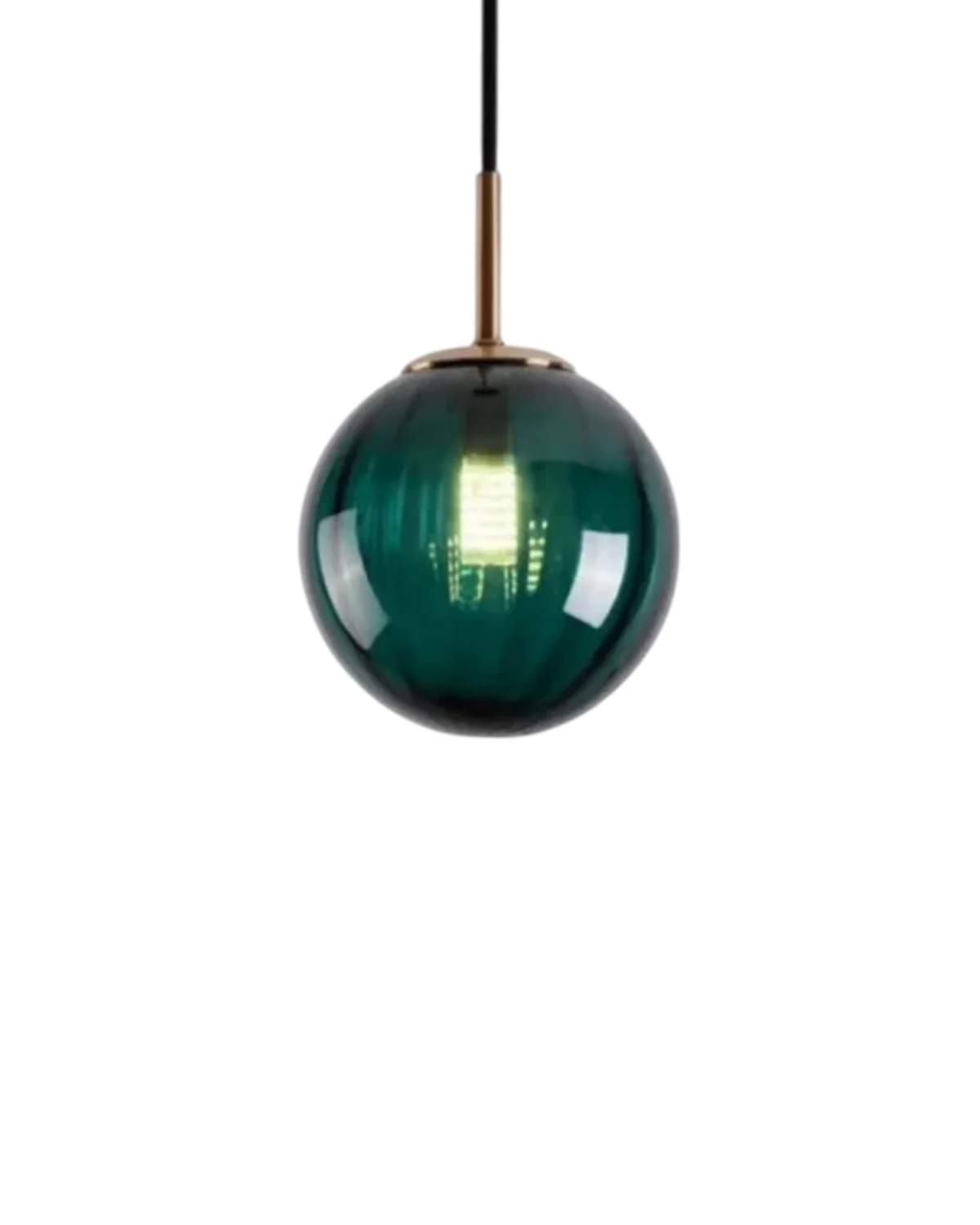 Pendant Lamp Textured Glass Globe & Adjustable Cable