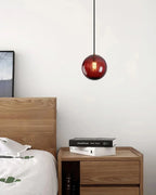 Pendant Lamp Textured Glass Globe & Adjustable Cable