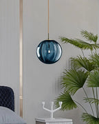 Pendant Lamp Textured Glass Globe & Adjustable Cable