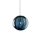 Pendant Lamp Textured Glass Globe & Adjustable Cable