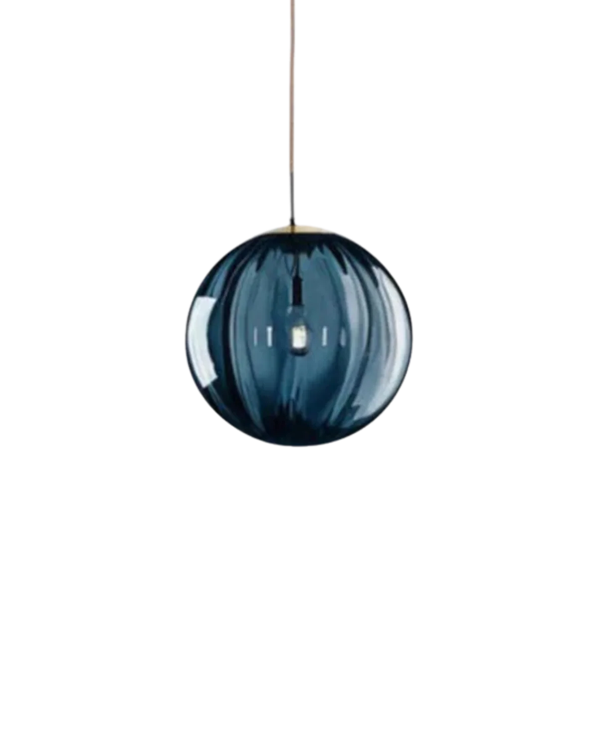 Pendant Lamp Textured Glass Globe & Adjustable Cable