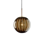 Pendant Lamp Textured Glass Globe & Adjustable Cable
