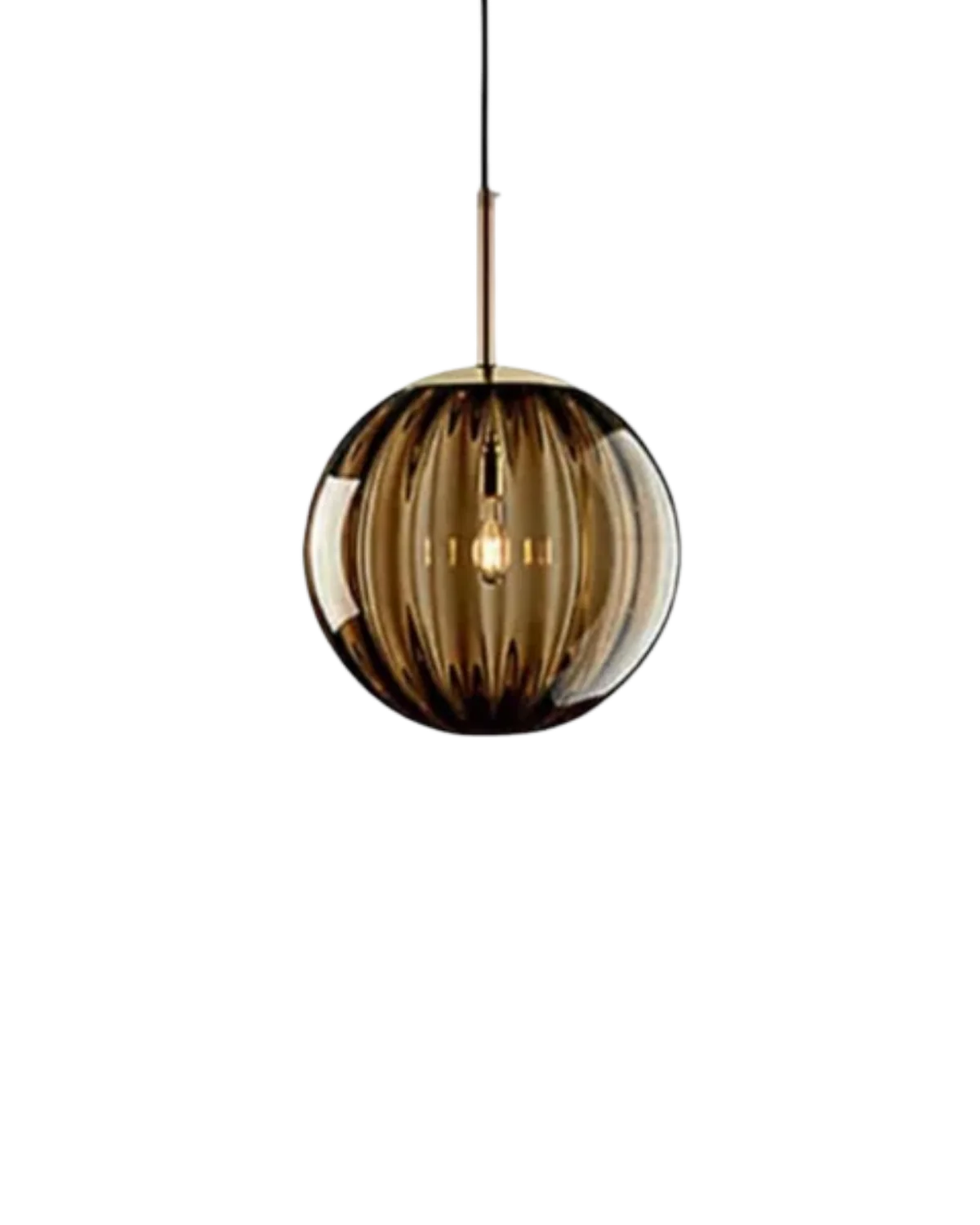 Pendant Lamp Textured Glass Globe & Adjustable Cable