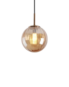 Pendant Lamp Textured Glass Globe & Adjustable Cable
