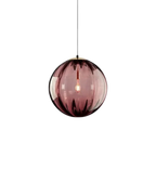 Pendant Lamp Textured Glass Globe & Adjustable Cable