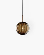 Pendant Lamp Textured Glass Globe & Adjustable Cable