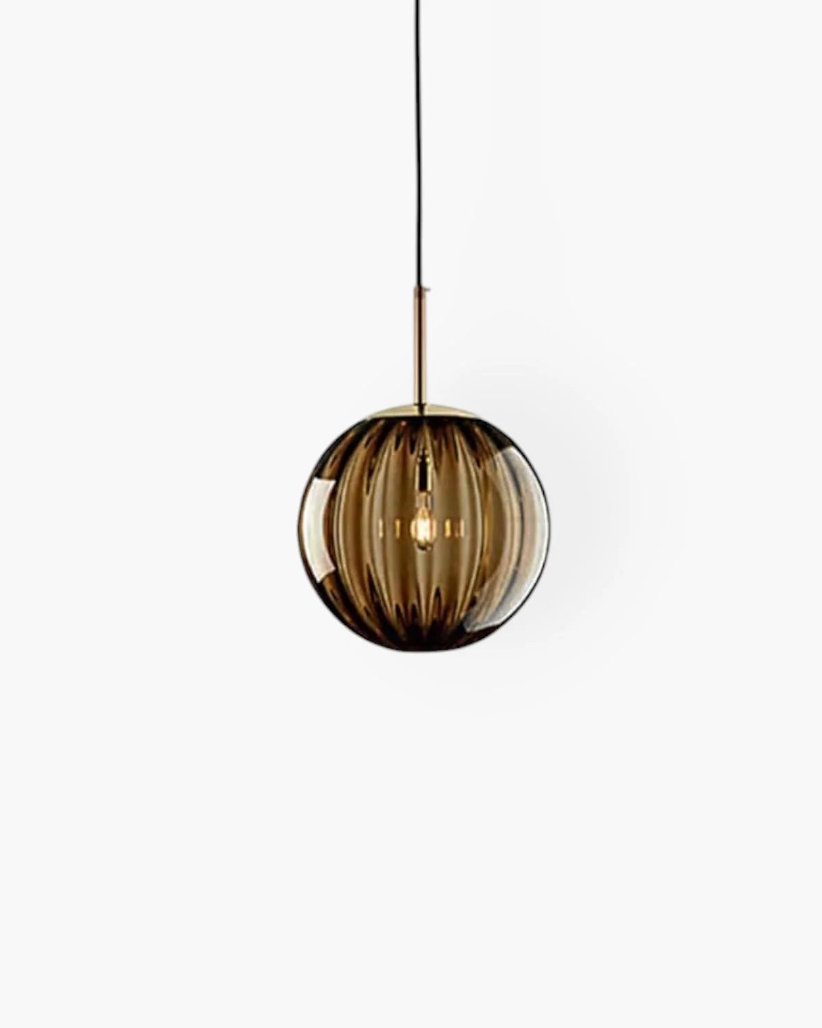Pendant Lamp Textured Glass Globe & Adjustable Cable