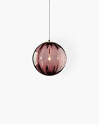 Pendant Lamp Textured Glass Globe & Adjustable Cable
