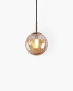 Pendant Lamp Textured Glass Globe & Adjustable Cable