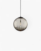 Pendant Lamp Textured Glass Globe & Adjustable Cable