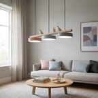 Pendant Lamp Three Bird Wooden Shades 80 cm